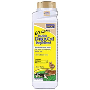 Bonide Go Away! Rabbit, Dog, & Cat Repellent Granules, 1 lb Ready-to-Use, Keep Dogs off Lawn, Garden, Mulch & Flower Beds