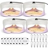 Kittmip 4 Pieces Flea Traps with 8 Sticky Disc 12 Bulbs 4 Electric Wires Flea Traps for Inside Your Home Safe Flea Light Trap for Indoor Safe to Pets(White, Purple)