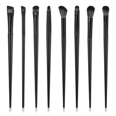 8 Pcs Eye Makeup Brushes Set Eyeshadow Brush Brush Set For Hooded Or Smaller Eyes Professional Eye Brush Smudging Defining Eyeshadow And Eyeliner For Shadow Lip Angled Eyeliner Eyebrows
