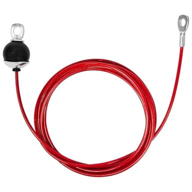 Topfinder Replacement Cables for Home Gym, Fitness Pulley Cable, Weight Machine Replacement Cable with Stopper Ball (Red Fixed Length, 98 inch)