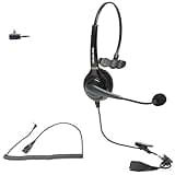 OvisLink Call Center Headset Compatible with AT&T & Telephones with 2.5mm Headset Jack | with Noise Canceling Microphone | Rotatable Microphone Boom | 2.5mm Quick Disconnect Bottom Cord Included