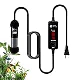 AquaMiracle 25W Small Aquarium Heater Fish Heater, Super Mini Fish Tank Heater Turtle Tank Heater for 3-5 Gal Tanks, with Dual LED Display, Dry-Run/Overheating Protection & Memory Function