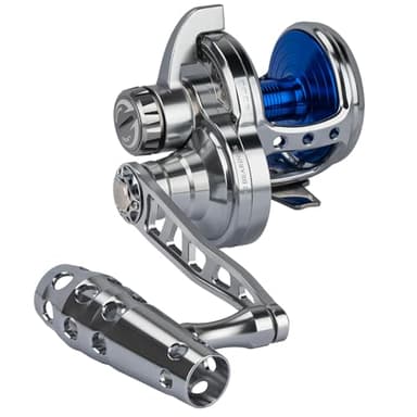 THKFISH Slow Pitch Jigging Reel, 55lbs Max Drag 6.3:1,9+2 Stainless BB Lever Drag Saltwater Heavy Duty Trolling Reel Slow Jigging Reel Saltwater Fishing (WAVE-30-Right Hand-Silver)