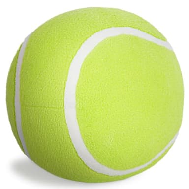 OurHonor Tennis Ball Plush, 11.8" Soft Tennis Stuffed Toy Tennisball Throw Pillow Fluffy Tennis Plushies Sport Theme Gift for Kids Boy & Girls Children