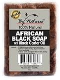 By Natures 100% Natural African Black Soap With Black Castor Oil 6.0 Oz (Pack of 1)