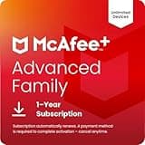 McAfee+ Advanced Family Unlimited Devices 2025| Online Protection, Identity Theft Protection, Privacy Protection, Parental Controls | Download