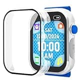 NewJourney Screen Protector for VTech KidiZoom Smartwatch DX4, 2-Pack, Full Cover Hard Case with Bumper (Clear+Clear)