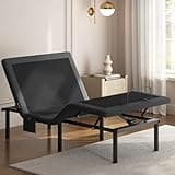 Yaheetech Twin XL Adjustable Bed Frame with Wireless Remote Control, Twin XL Adjustable Bed Base with USB Ports/4 Height Options/Storage Bag, Easy Assembly