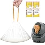 40 Count 26" x 16" Cat Litter Box Liners and Replaced Trash Bags Compatible with Litter Box Robot 4 and 3, Thick Heavy Duty Drawstring Replacement Waste Drawer Liners Bags 10-12 Gallons of Capacity