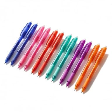 Volcanics Erasable Gel Pens, 0.7mm Fine Point Gel Erasable Ink Pens - Compatible with Rocketbook, 12 Pack, Smooth Writing Pens Pencil-Like Precision for for Office, Journaling, Note Taking & Planning