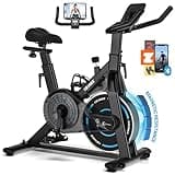 Exercise Bike, CHAOKE Quiet Magnetic Resistance 300LB Capacity Stationary Bike for Home with App Compatible, Indoor Bike with Comfortable Seat and Digital Display