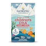 Nordic Naturals Zero Sugar Children’s DHA Gummy Chews, Tropical Punch - 30 Gummy Chews for Kids - 600 mg Total Omega-3s - Brain Development, Learning, Healthy Immunity - Non-GMO - 30 Servings
