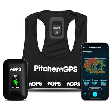 PitcheroGPS Soccer Tracker & Vest - Tracks 18 Key Performance Metrics - Includes 60 Days Subscription. Soccer Training Equipment for Performance & Fitness Tracking (Youth Medium)