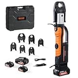 VEVOR Pro Press Tool, 18V Electric Pipe Crimping Tool for 1/2" to 2" Copper Pipes, Press Tool Kit with 6 Pro Press Jaws, 2pcs 4AH Battery, Fast Charger & Carrying Case