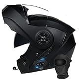 HALYING Bluetooth Modular Motorcycle Helmet DOT/ECE Approved Full Face Flip up Anti-Fog Double Visor Helmet Built-in Dual Speaker with Microphone for Adult Men and Women