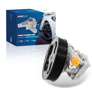 Detroit Axle - Power Steering Pump for 2003-2007 Infiniti G35 Nissan 350Z, 2004 2005 2006 Power Steering Pump with Pulley Replacement 21-5357