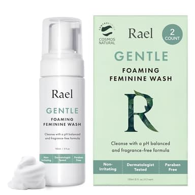 Rael Feminine Wash, Foaming Cleansing Wash - pH Balance Intimate Wash Women (5oz, 2 Pack)