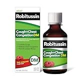 Robitussin Cough and Chest Congestion DM, Cough Suppressant and Expectorant, Raspberry Flavor - 8 Fl Oz Bottle