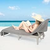Cotton Paradise Lounge Chair Towel with Pocket, 32x86 in Chaise Lounge Pool Beach Towel, (Light Grey, 1 Piece)