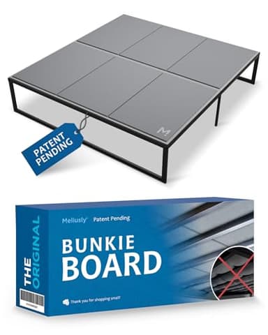 Meliusly Premium 10mm Bunkie Board California King Size (72x84') Patent Pending Low Profile Bed Board Design - Breathable, Noise Minimizing, Moisture Resistant Bunkieboards, Low Profile Bed Support