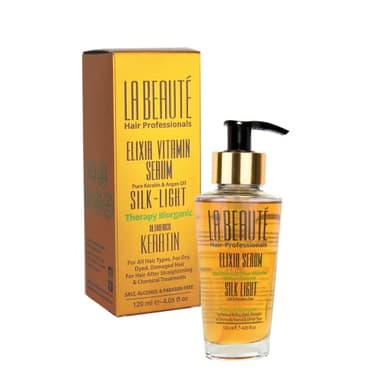 LA BEAUTÉ Hair Professionals Elixir Vitamin Serum Pure Keratin & Argan Oil 4.05 fl.oz