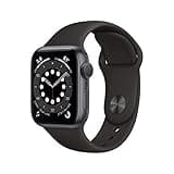 Apple Watch Series 6 (GPS, 40mm) - Space Gray Aluminum Case with Black Sport Band (Renewed)