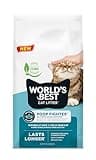WORLD'S BEST CAT LITTER Poop Fighter Maximum Odor Defense, 15-Pounds - Natural Ingredients, Quick Clumping, Flushable, 99% Dust Free & Made in USA - Long-Lasting Odor Control & Easy Scooping