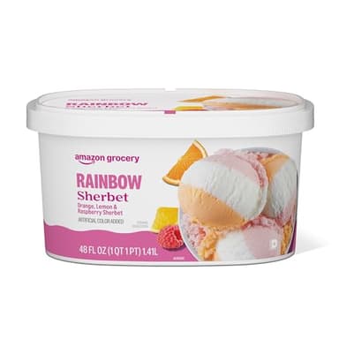 Amazon Grocery, Rainbow Sherbert Ice Cream, 48 Fl Oz