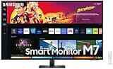 SAMSUNG 43" M70B Series 4K UHD USB-C Smart Monitor & Streaming TV, 4ms, 60Hz, HDR10, Wireless Display, Gaming and IoT Hubs, Alexa Built-in, 2022, LS43BM702UNXZA, Black
