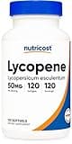 Nutricost Lycopene 50mg Softgels (120 Softgels)