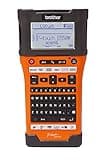 Brother PTE550W Handheld Industrial Label Printer with Wi-Fi and Auto-Cutter - Carry Case - 24mm Labels, Orange