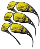 KALIYADI Night-Vision-Glasses Fit-Over-Glasses Wrap-Around Glasses: Night Vision Glasses Anti Glare HD Polarized for Driving