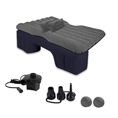 Zento Deals Truck and Car Air Mattress Backseat Bed - Premium Quality Portable Car Inflatable Mattress with 2 Pillows Universal fit (1 Pack)
