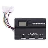 Upgraded 6536A3351 Digital Thermostat Compatible with Coleman Mach, 2 Stage Wall Thermostat for Heat Pump and Gas Furnace Control, Black, 12 Wires