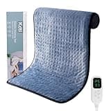 Kdti King Size Heating Pad (17"×32") - Electric Heating Pad for Back Pain, Cramps Relief, 6 Temperature Settings, Fast Heat, Auto Shut Off, Moist & Dry Heat Therapy, Machine Washable
