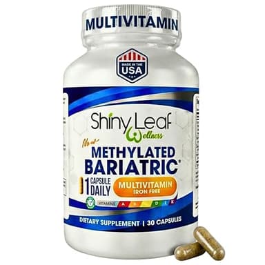 Bariatric Multivitamin Without Iron - Methylated B12 & Folate for Gastric Bypass & Sleeve Surgery | ASMBS Compliant | 1 Daily Capsule, 21 Nutrients | Made in USA, 30 Count