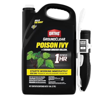 Ortho GroundClear Poison Ivy and Tough Brush Killer3 with Comfort Wand - Ready-To-Use Weed Killer with Results in 1 Hour, 1 gal.
