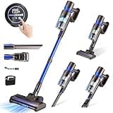 KCLASO Cordless Vacuum Cleaner, 550W 45KPA 45 Mins Self-Standing Vacuum Cleaners for Home, Stick Vacuum with LED Touch Screen & Rechargeable 2500 mAh Battery, Handheld Vacuum for Pet Hair/Carpet/Floor