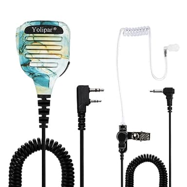 Yolipar Water-Proof Microphones Compatible with Baofeng Radios BF-F8HP UV-82 UV-5R and Kenwood BTECH Retevis TYT Radios Speaker Mic Walkie Talkie Radio Accessories