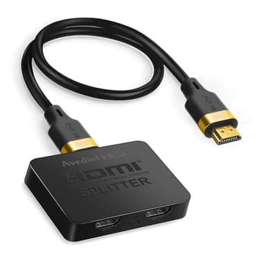 avedio links 4K@120Hz HDMI Splitter 1 in 2 Out with 4ft 8K Hdmi Cable (Can't Extend Display), Mirror Only, 8K HDMI 2.1 Splitter for TV, Monitor,Support HDCP2.3, VRR, ALLM, Dol-by Vision,Atmos, 48Gbps