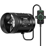 VIVOSUN Inline Booster Duct Fan 4” 106 CFM with Speed Controller, HVAC Exhaust Ventilation Fan with Low Noise for Basements, Bathrooms, Kitchens, Attics, Grow Tents