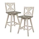 Homelegance Amsonia Counter Height Swivel Barstool (Set of 2), White