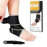 KTSAY Ankle Brace for Sprained Ankle,Ankle Support for Women & Men,Adjustable Compression Ankle Wrap for Achilles Tendonitis & Plantar Fasciitis Relief (Grey)