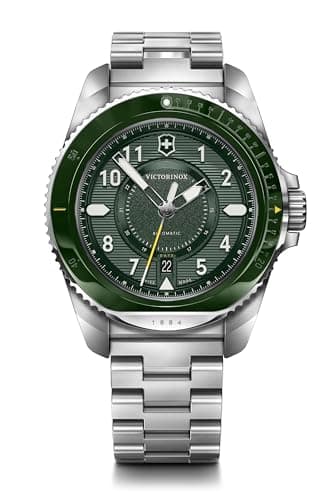 Victorinox Journey 1884 Automatic Green Dial Stainless Steel Bracelet Watch 43mm - 242015