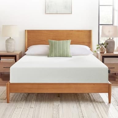 Zinus 12 Inch Queen Green Tea Memory Foam Mattress [New Version], Fiberglass Free, Medium Firm Feel, Zoned Pressure Relief, Certified Safe Foams & Fabric, Mattress in A Box
