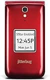 Jitterbug 8 GB Flip Cell Phone - Red