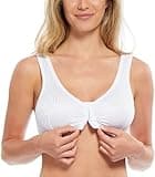 Carole Martin Full-Freedom Comfort Front Closure Bra for Women, Wireless (44, White)