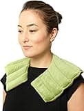 DreamTime Hot or Cold Neck Wrap, Microwaveable Heating Pad for Shoulders, Calming Lavender and Peppermint Aromatherapy, Freeze to Soothe Pain, Soft Silky Spa Pillow