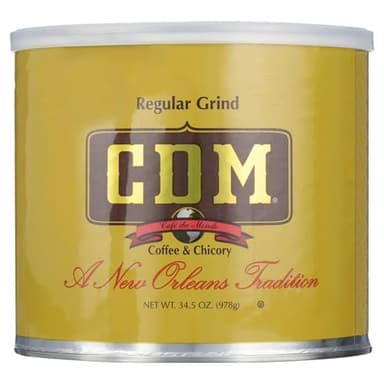 CDM Ground Coffee & Chicory Regular Grind, 34.5oz Can (Pack of 1)
