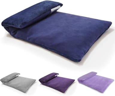 Microwavable Heating Pad with Washable Cover 13x7 Inch Flaxseed Microwave Hot Pack, Lavender Scent, Moist Warm Compress for Relaxation, Non-Electric & Portable